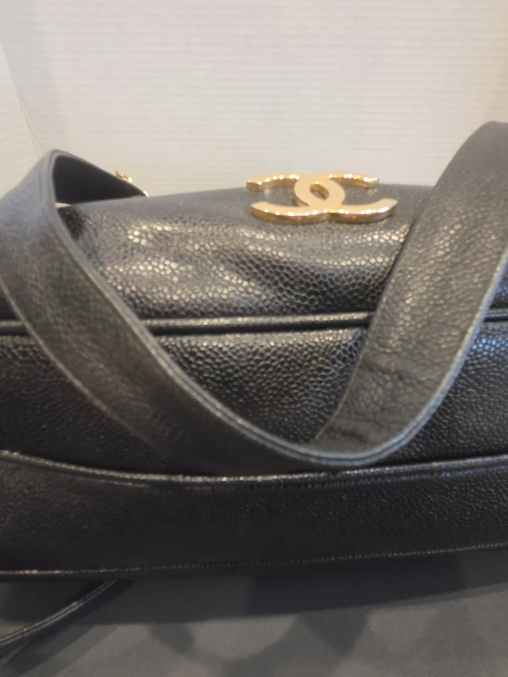 Chanel Black Leather Chain-Handle Shoulder Bag